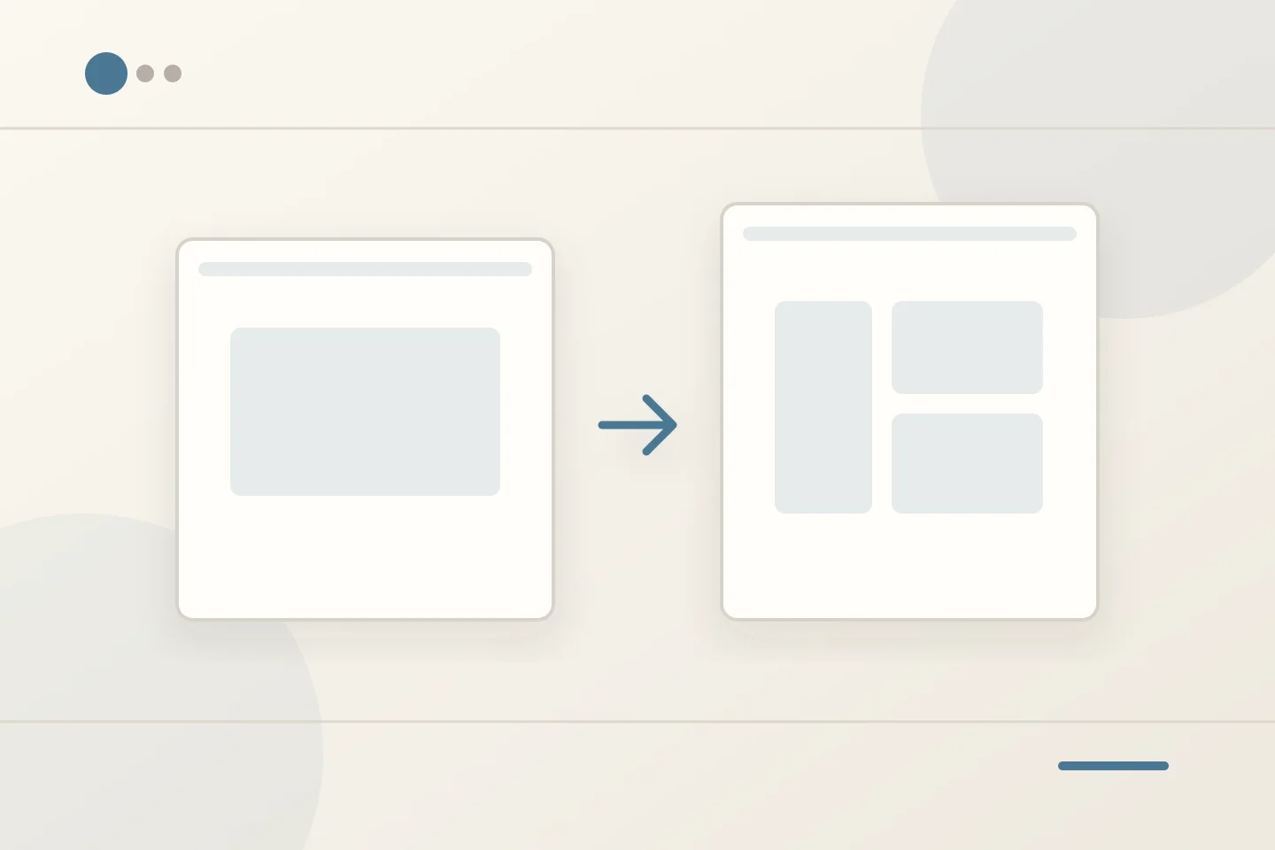 Two page layouts showing a focused path and a multi-page route