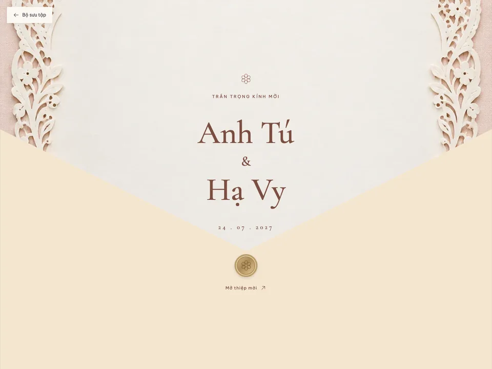 Bìa thiệp cưới Hỷ Sự